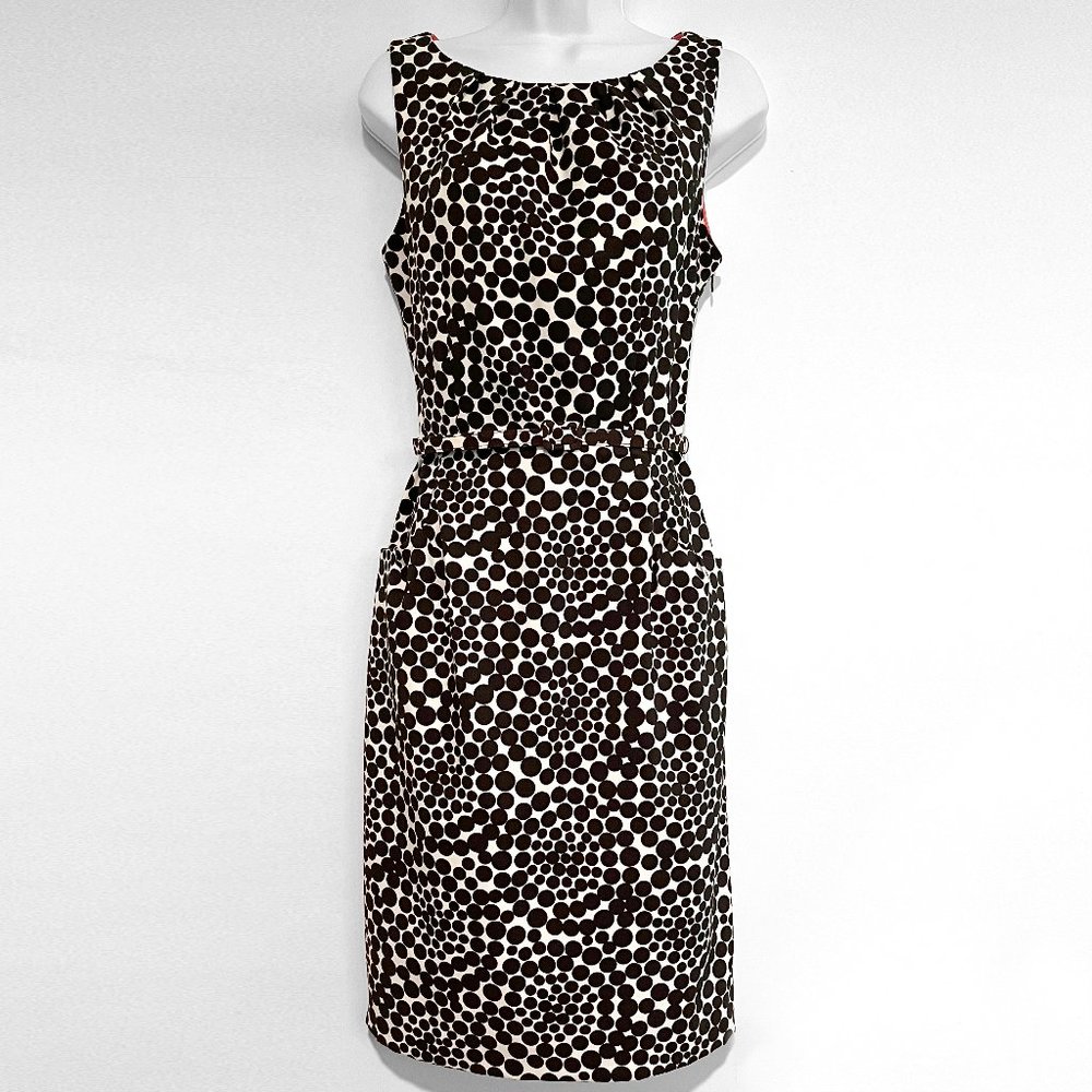 London Times Brown Polka Dot Sleeveless